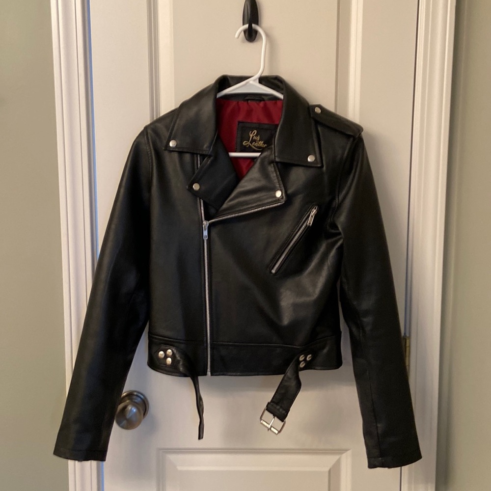 Women’s Luis Leather Black Moto Jacket